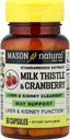 Mason Vitamins Milk Thistle/Cranberry Liver und Kidney Cleanser Kapseln, 60 Zähler