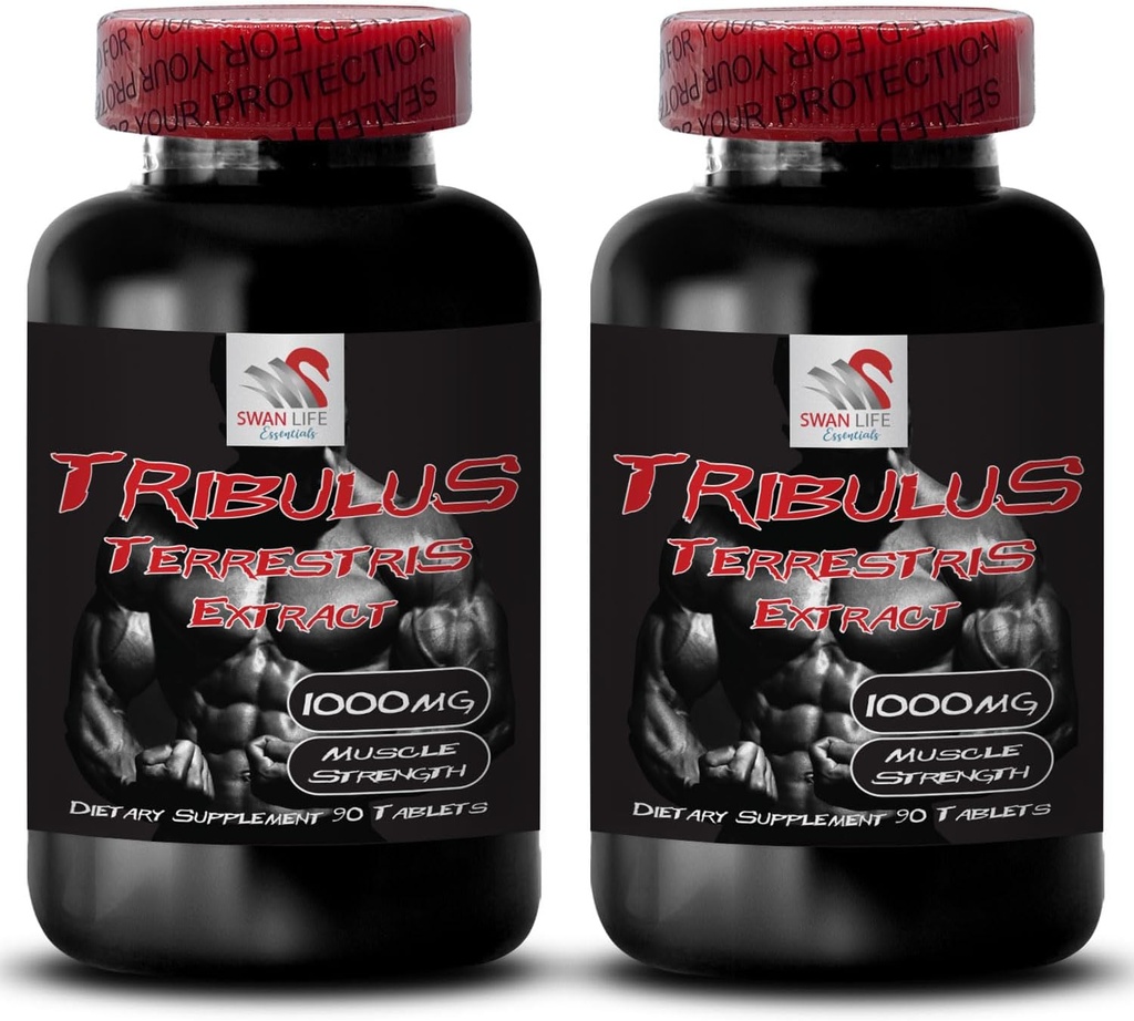 Natural Stamina Boost - TRIBULUS TERRESTRIS Extrait - Soutien de la force et de l'activité, Formule d'optimisation de l'énergie, Puissance végétale, Mélange de performance corporelle, Récupération active, Flux énergétique 2Bot 180Tabs