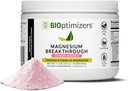 BIOptimizers Magnésium breakthrough Drink - 8 formes de magnésium, électrolytes, santé du sommeil, stress, récupération musculaire, soutien cardiaque