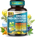 VEGATOT NAD+ Boosting Complex - NAD Ergänzungen für Damen und Herren 15-in-1 Formel mit Resveratrol Turmeric Quercetin Rosemary Bilberry Sage Grüner Tee