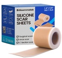 Silikon Narbenblätter Chirurgisches Tape (1.6”x120” Roll) Face Patches Akne Behandlung C Abschnitt Streifen, Haut-Sensitive medizinische Grad Heilung Nar Bandagen Pads für Keloid, Stretch und Tuck Erholung