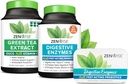 Zenwise Gesundheit Verdauungsenzyme, Grüner Tee Extrakt und freie Reise Tin