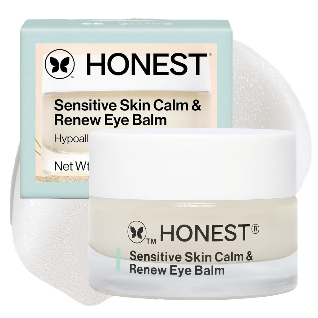 Beauté honnête Peau sensible Calme + Renouveler le baume des yeux hydratant + raffermissant