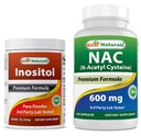 Meilleure poudre d'inositol naturel 1 Lb et NAC 600 mg