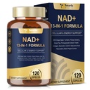 Totaria NAD Supplément pour femmes Hommes avec nicotinamide riboside resvératrol, Quercetin, Betaine Boost NAD+ Niveaux NAD Plus Supplément pour Anti Vieillissement, Énergie, Immune, Focus 120 Capsules