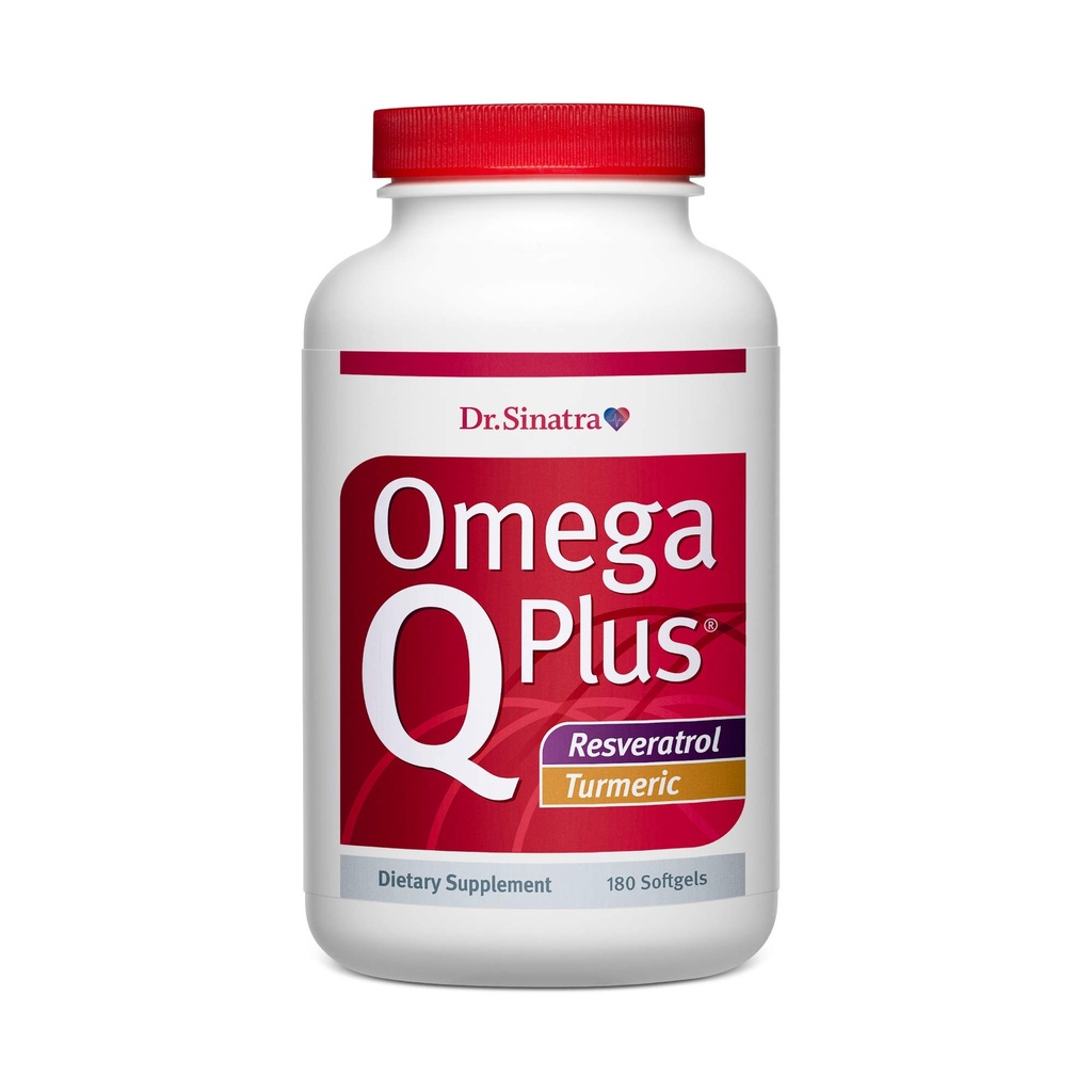 Dr. Sinatra Omega Q Plus Resveratrol und Turmeric - Omega-3 Supplement mit CoQ10 Unterstützung für gesunden Blutfluss und gesunde Entzündungsreaktion (90 Tage Versorgung)