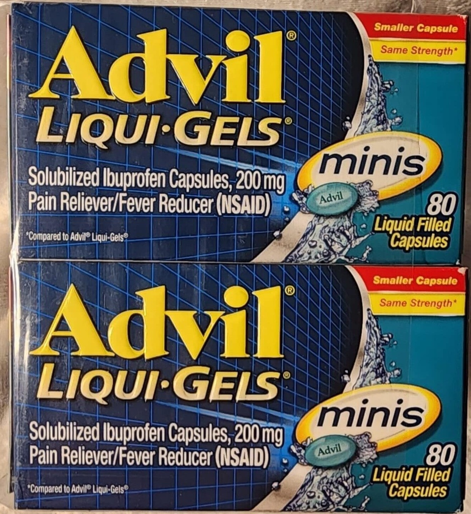 Advil Liqui-Gels Minis, 80 Kapseln pro Flasche (3 Flaschen)
