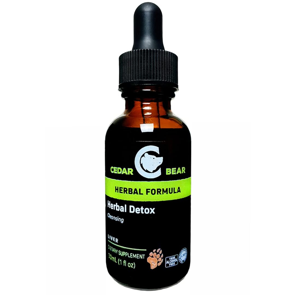 Cedar Bear - Kräuter Detox eine flüssige Kräuterergänzung Das ist eine tiefe Detox-Reinigung, die klare Organe und Gewebe von Umwelttoxinen hilft 1 Fl Oz
