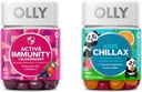 OLLY Gummy Immunity+Elderberry, 45 Gummies Kids Chillax, Magnésium Gummies, Lemon Baume, Chews calmes pour les enfants 4+, 50 Comte