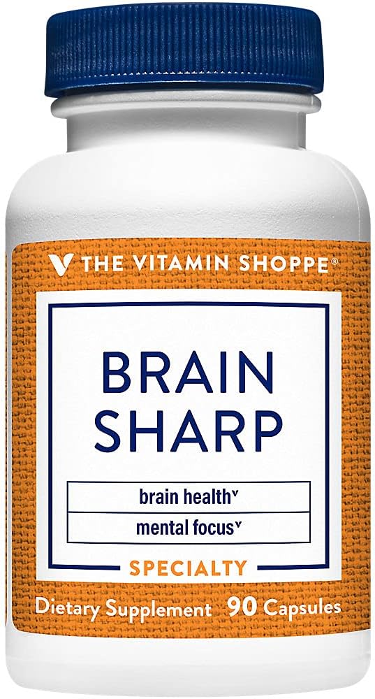 Vitamin Shoppe Brain Sharp mit Acetyl-L-Carnitin, Phosphatidylserin & B Vitamine für Gedächtnis, Fokus, Energieproduktion (90 Kapseln)