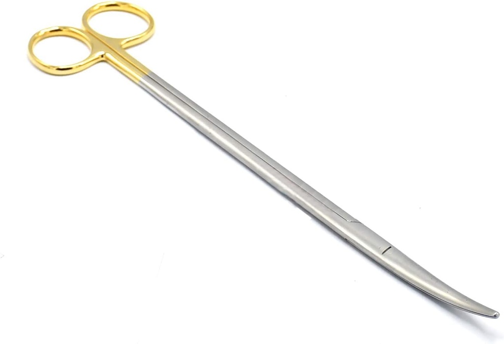 Ciseaux Metzenbaum avec inserts en carbure de tungstène et anneaux en or Acier inoxydable 12" en courbes