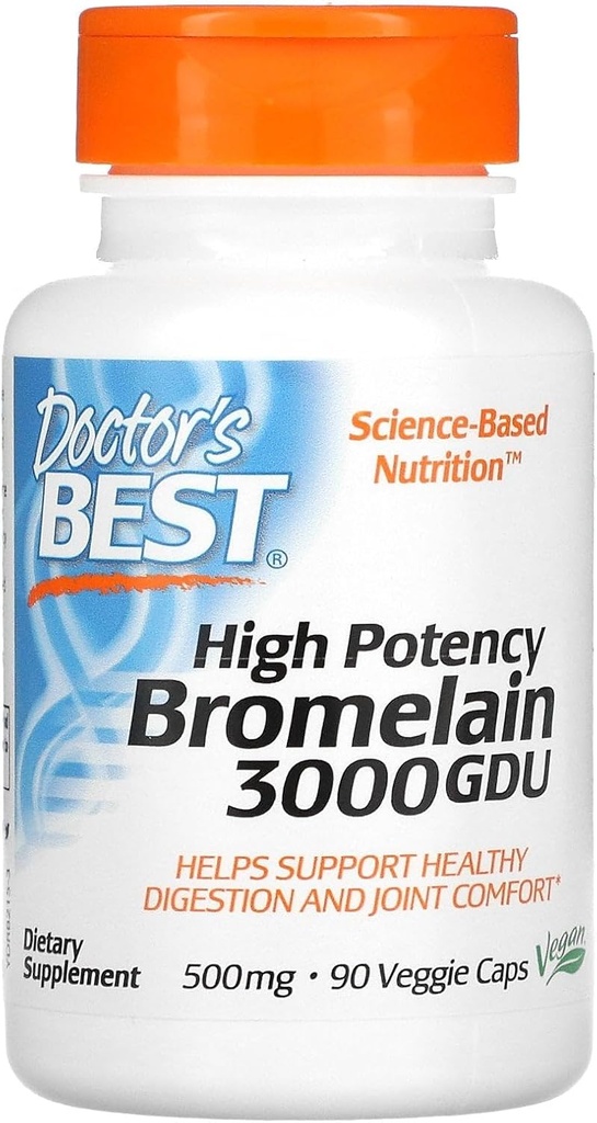 BEST 3000 GDU Bromelain - 500 mg - 90 Vegetarische Kapseln