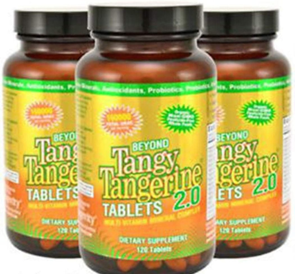 Youngevity Beyond Tangy Tangerine 2.0 Multi-Vitamin & Mineral Complex - Made with Natural & Whole Foods | 160.000 ORAC | 120 Tablets - 3-Pack