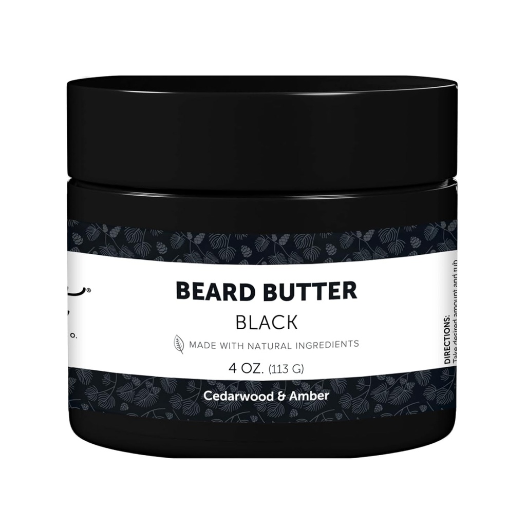 Detroit Grooming Co. Bart Butter für Männer | Erweicht, Diecken & Hydrates mit Safflower Oil & Shea Butter | Schwarz Duft, 4oz