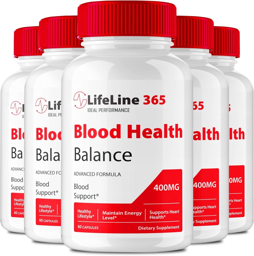 Lifeline 365 Pills Advanced Blood Support Formula Supplement, Lifeline365 Blood Capsules - Maximum Strength, Lifeline 365 All Natural Formula Pills, Lifeline 365 Blood Support Reviews (5 Pack)