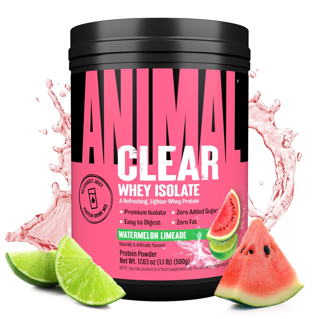 Klares Whey Isolate Protein Pulver - leicht zu digest und mischen, 5g BCAA, Deliciously Juicy, Refreshing jederzeit Getränk für Männer und Frauen, Watermelon Limeade 500g (20 Servierungen)