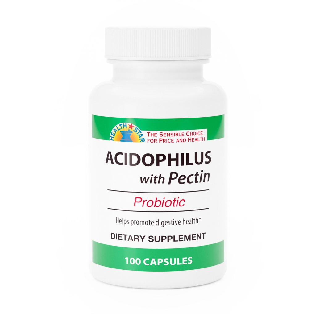 GeriCare Acidophilus avec Pectin Probiotic Capsules, optimise la flore intestinale, la fonction digestive Gut, stimule les défenses immunitaires, et renforce les os, 100 comte (paquet de 1)