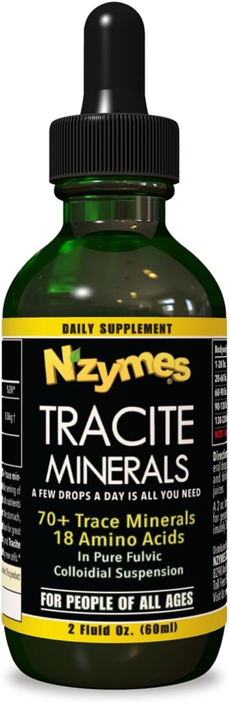 Nzymes® Tracite Mineralstoffe für Menschen, Trace Mineral Drops und Aminosäuren - Made in USA