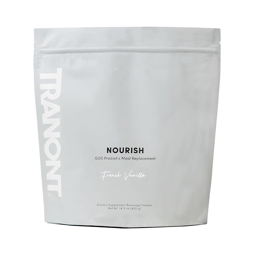 Tranont Nourish French Vanilla | 14.3oz | Superfood & Protein Mix für gesunde Haut, Verdauung und Energie | pflanzlichen Ersatz Shake mit Vitaminen, Mineralien, & Prebiotika