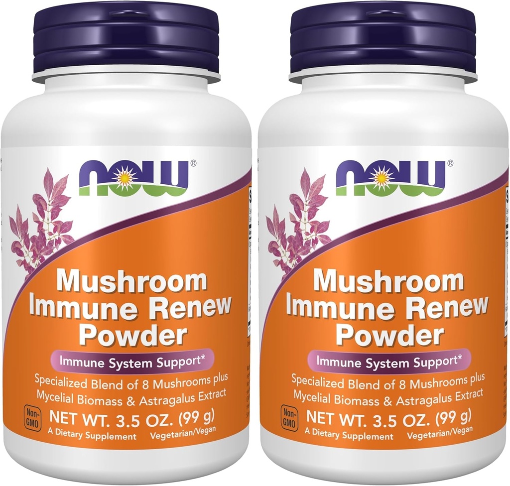 JETZT Ergänzungen, Pilz Immune Erneuern mit Astragalus Wurzelextrakt, Immunsystem Unterstützung*, 3.5-Ounce (Pack von 2)