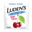 Luden's Sore Throat Relief Lozenges für Minor Everyday Irritation & Dry Mouth, Sugar Free Wild Cherry Flavored Drops, 75 Count