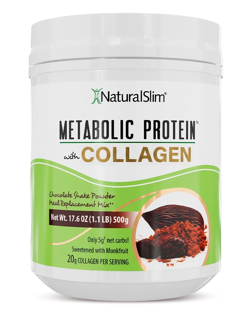 Metabolisches Proteinpulver mit Collagen, Whey Protein Powder Shake, hydrolysiertes Kollagen mit L-Glutamin für Stoffwechselunterstützung, Verdauung, Haut, Gelenke & Muskel, Low Carb Meal Ersatz, 17.06 Unze