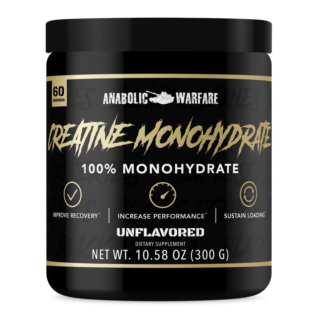 Guerre anabolique Créatine monohydratée, récupération après entraînement, augmentation du rendement, chargement durable, créatine premium* (60 portions)