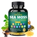 Bualle Irish Sea Moss Capsules – Organic Sea Moss, Black Seed Oil, Ashwagandha Ergänzungen mit Bladderwrack, Ginger & Burdock Root – Unterstützt täglich Wellness, Skin & Energy – 150 Kapseln (1 Packung)