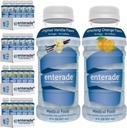 enterade AO 48 Bouteilles Orange et Vanille, spécialement conçues pour réduire les effets secondaires du traitement GI, 8 oz Orange (2 boîtes de 12) + 8 oz Vanille (2 boîtes de 12)