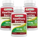 Best Naturals Hawthorn Berry 565 mg 180 Kapseln (180 Count (Pack von 3))