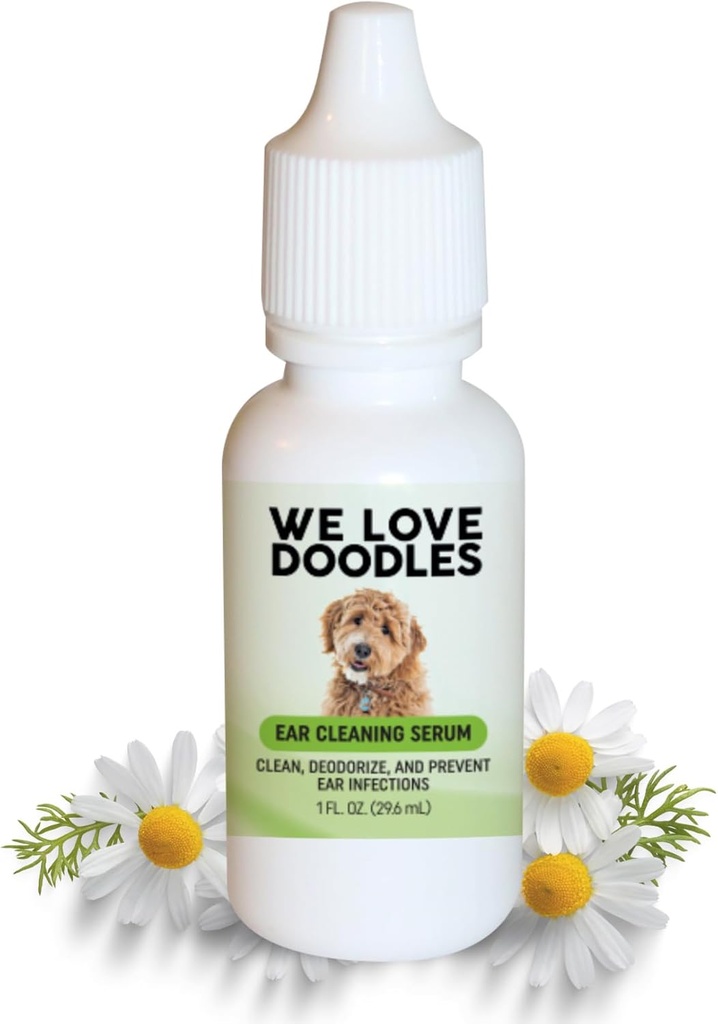 Wir lieben Doodles Hund Ohr Serum | Eco-Friendly Zutaten | Made in the USA | Ear Drops für Hunde | Pet Wash Solution Ear Cleanser | Gets Rid of Itching, Deordoring & Yeast