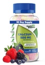 Kalzium 500mg mit Vitamin D3 1000 IU Gummies | Tägliche Nahrungsergänzung | Knochenstärke, Wachstum, Zähne | für Erwachsene, Jugendliche, Kinder | Große Verkostung natürliche Berry Geschmack Vitamin Gummy