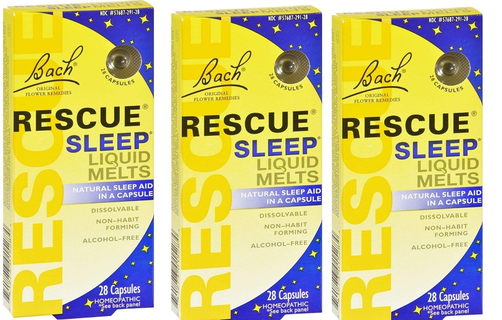 Bach Rescue Melts liquides de sommeil, Capsules dissolvables 28 ea ( Pack de 3 )
