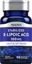 Piping Rock Stabilized R-Lipoic Acid 100mg | 90 Kapseln | mit Biotin Optimizer | Non-GMO, Gluten Free Supplement