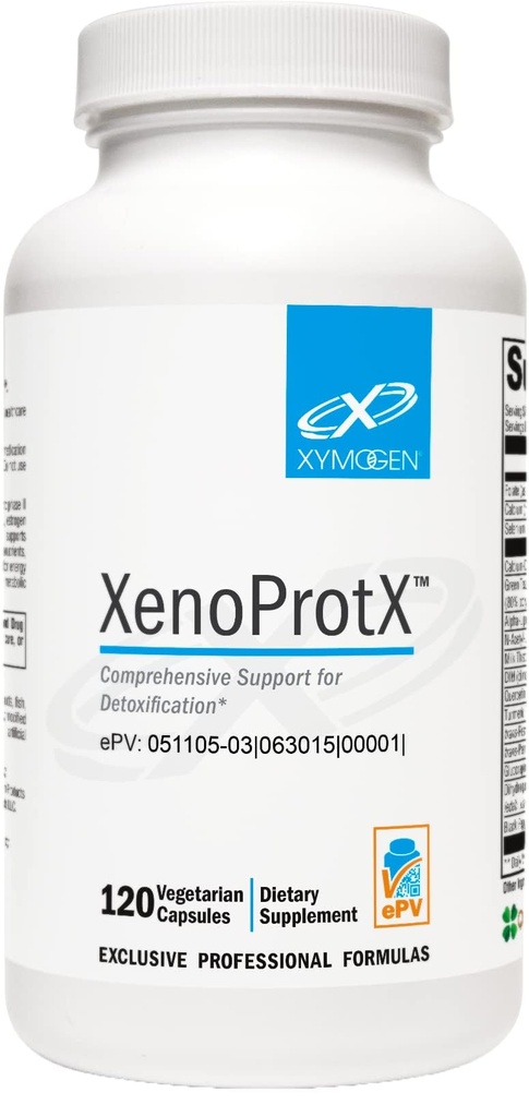 XYMOGEN XenoProtX - Soutient le métabolisme des estrogènes en santé + Xenoestrogens Detox - DIM, NAC, Calcium D-Glucarate + Phytonutriments Suppléments pour soutenir le foie Detox + Santé du foie (120 capsules)