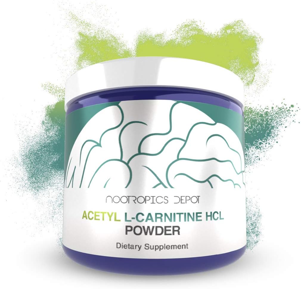 Nootropics Depot Acetyl L-Carnitin Pulver | HCL Form | 125 Gramm | ALCAR | Aminosäure Ergänzung | Energie Ergänzung | Unterstützt Mitochondriale Funktion, Gewichtsverlust und gesundes Altern