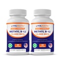 Vitamatic Methyl Vitamin B12 (Methylcobalamin) 10.000 mcg (10mg) 60 Lozenges - Superior Quelle von Vitamin B12 (2 Pack)