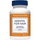 Das Vitamin Shoppe Keratin für Haar mit Biotin & Collagen, unterstützt starkes, gesundes Haar, Haarluster (120 Kapseln)