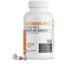 Vitamin B12 2500mcg Shot Of Energy Fast Dissolve Chewable Tablets - Schnelle Veröffentlichung Cherry Flavored Sublingual B12 Vitamin - Unterstützt Nervous System, Gesunde Gehirnfunktion Energieproduktion – 90 Count