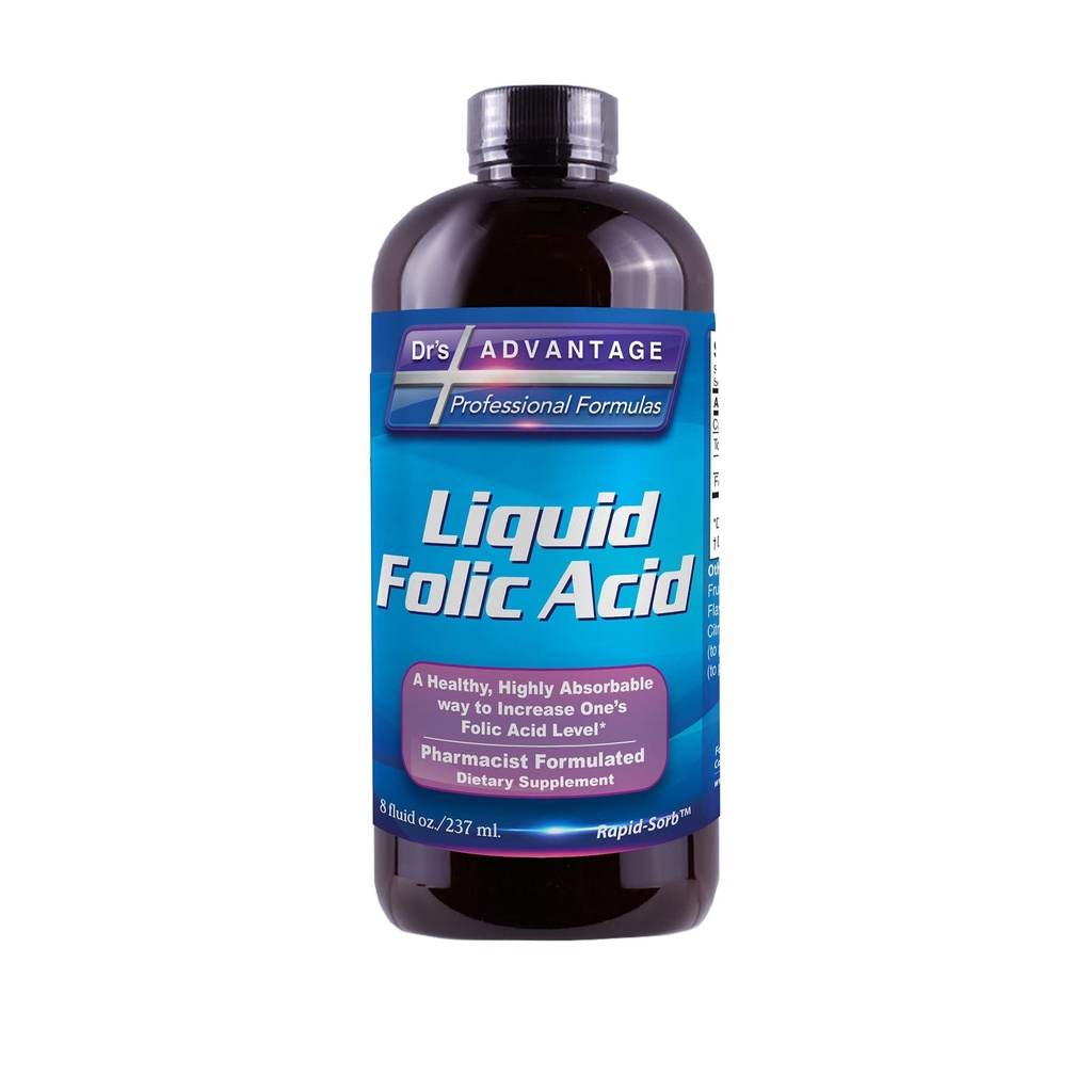 Acide folique liquide 800 MCG, 8 oz.