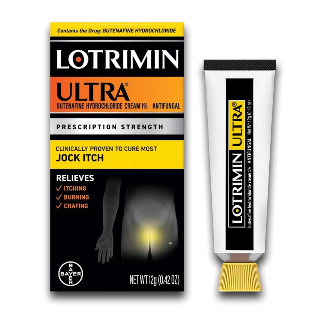 Lotrimin Ultra Jock Itch Cream - Leistungsstarke Butenafine-Hydrochlorid-Behandlung für Jock Itch, 0.42 Unze (12 Gramm) (Packaging May Vary)