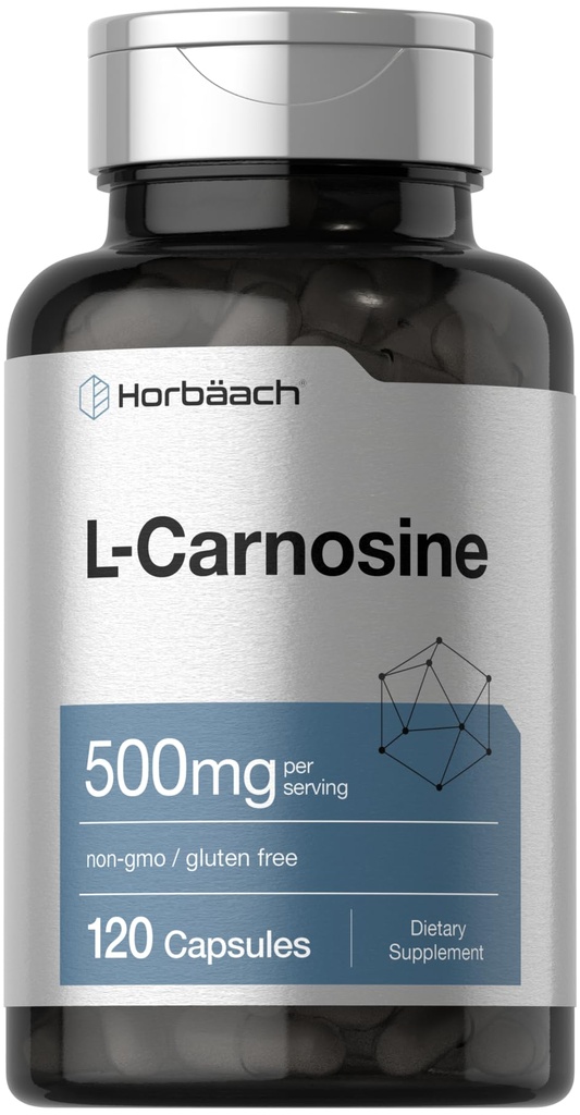 Horbäach L-Carnosine 500mg. 120 Capsule Supplément.