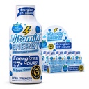 Vitamin Energy Immune+ Extra Strength Energy Shot Blue Raspberry 12 Pack, 260mg Natürliche Koffein, B-Vitamine, Citicoline, Grüner Tee, Immunität und Fokus Unterstützung, Zero Sugar, Gluten-Free 1.93 fl oz