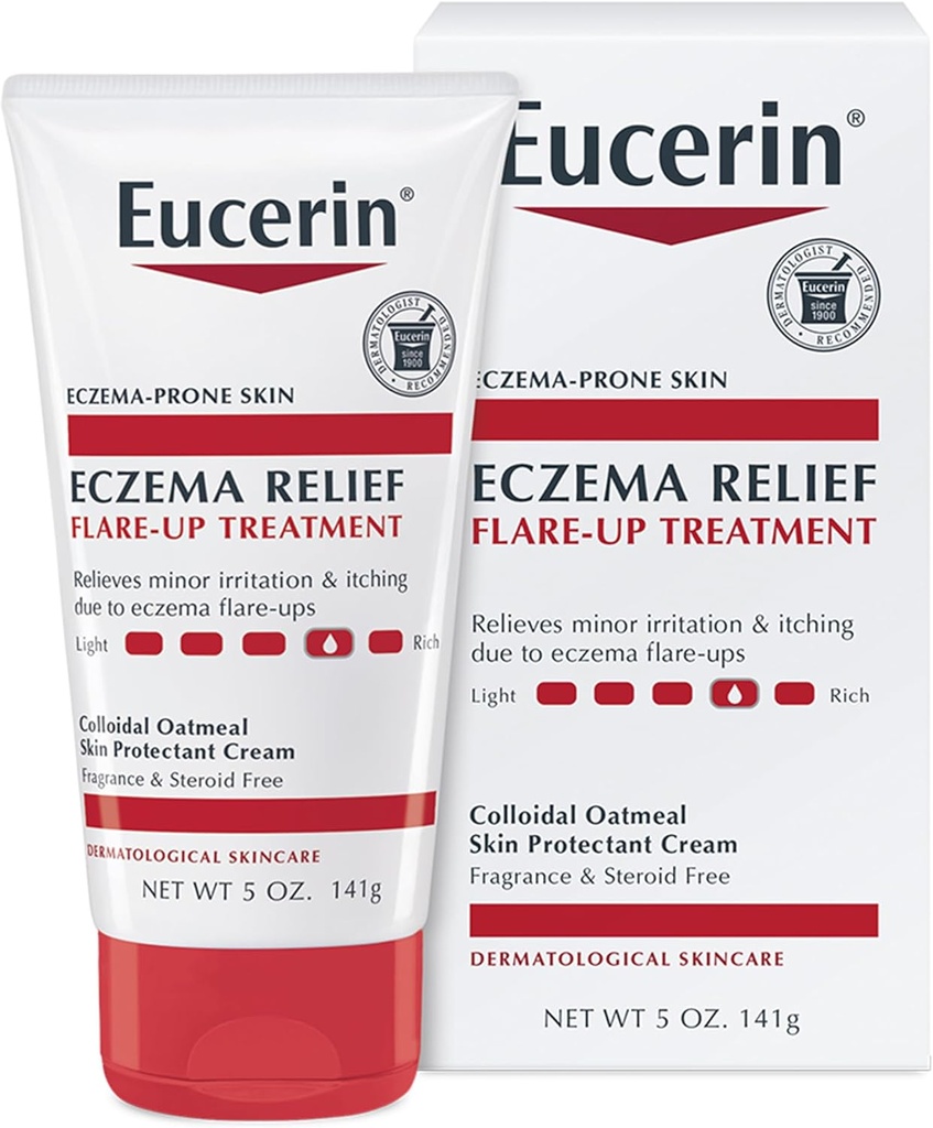 Eucerin Eczema Relief Flare-up Traitement - Fournit un soulagement immédiat pour la peau Eczema-Prone - 5 oz. Tube