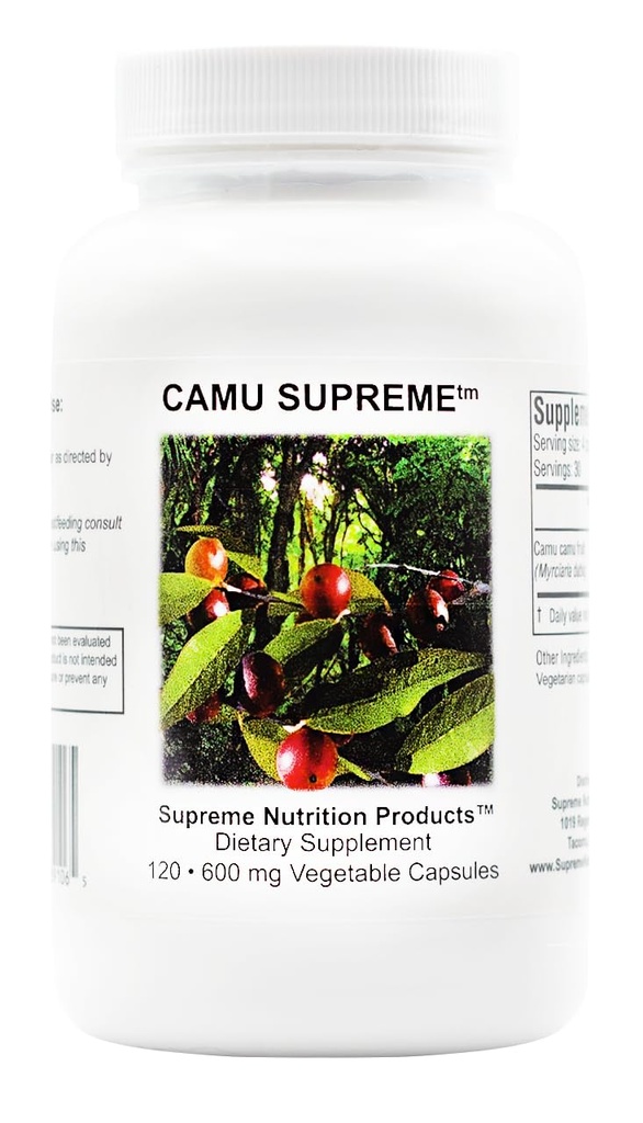 Supreme Nutrition Camu Supreme, 120 capsules végétales de fruits Camu pur