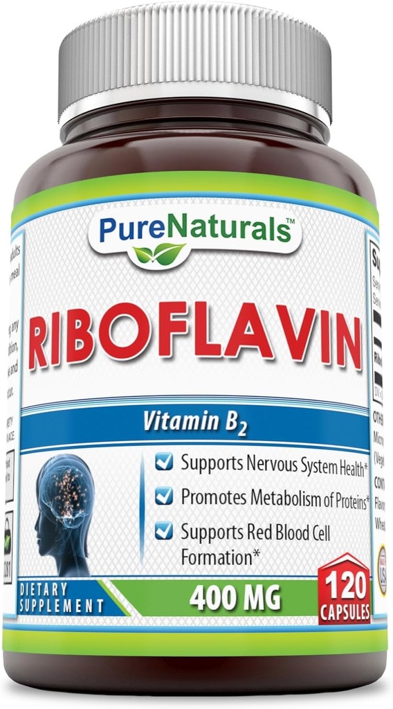 Pure Naturals Riboflavin 400 Mg 120 Kapseln