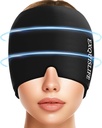 EXQUISLIFE Migraine Ice Head Wrap, Kopfschmerzen Relief Hut für Migraine Cap, Heiße und kalte Therapie, Kopfschmerzen Augen Maske für Sinus, Puffy Eyes, Spannung und Stress Relief (schwarz)