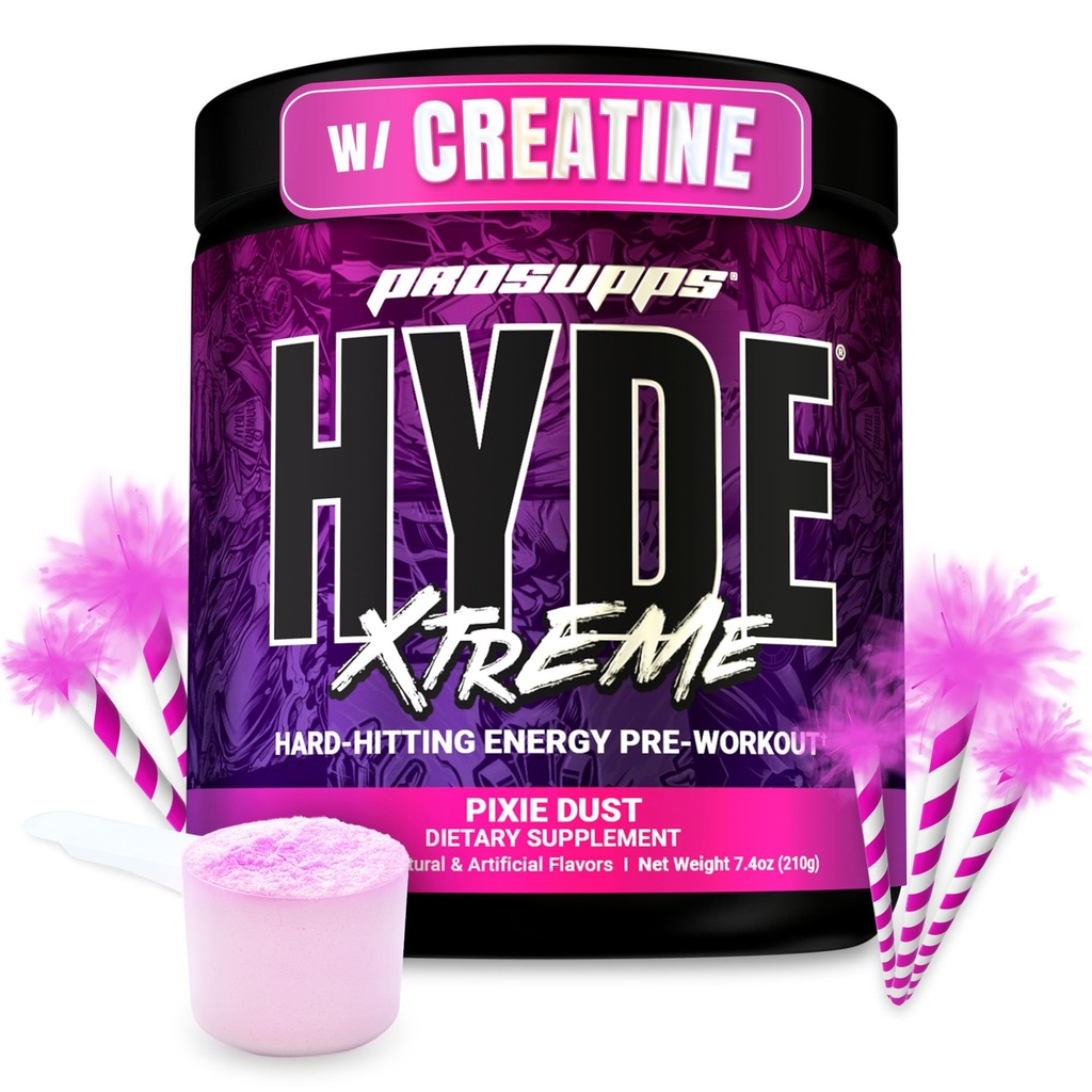 PROSUPPS Herr Hyde Xtreme Pre Workout Powder mit Kreatin, Beta Alanine & Caffeine – Extreme Energy, Pumps, Focus & Performance - Fitness &amp; Gym Supplements für Männer & Frauen (Pixie Dust, 30 Servietten)