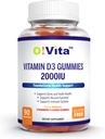 Vitamin D3 Gummie 2000IU, 90 Non-GMO, Vegan und drei Deliciously Flavored Gummies, 45-Day Supply