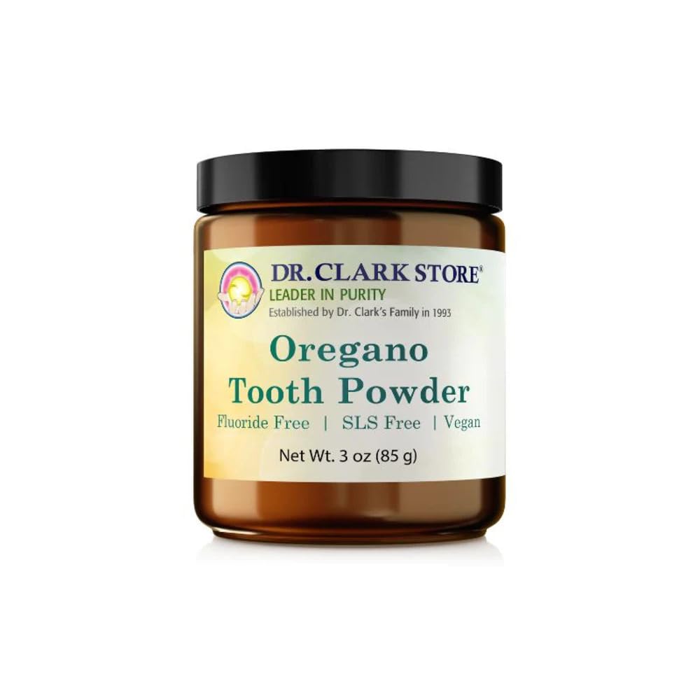 Dr. Clark Oregano Zahnpulver – 3oz, Natürliche Mundgesundheit & Zahnaufhellung Formel